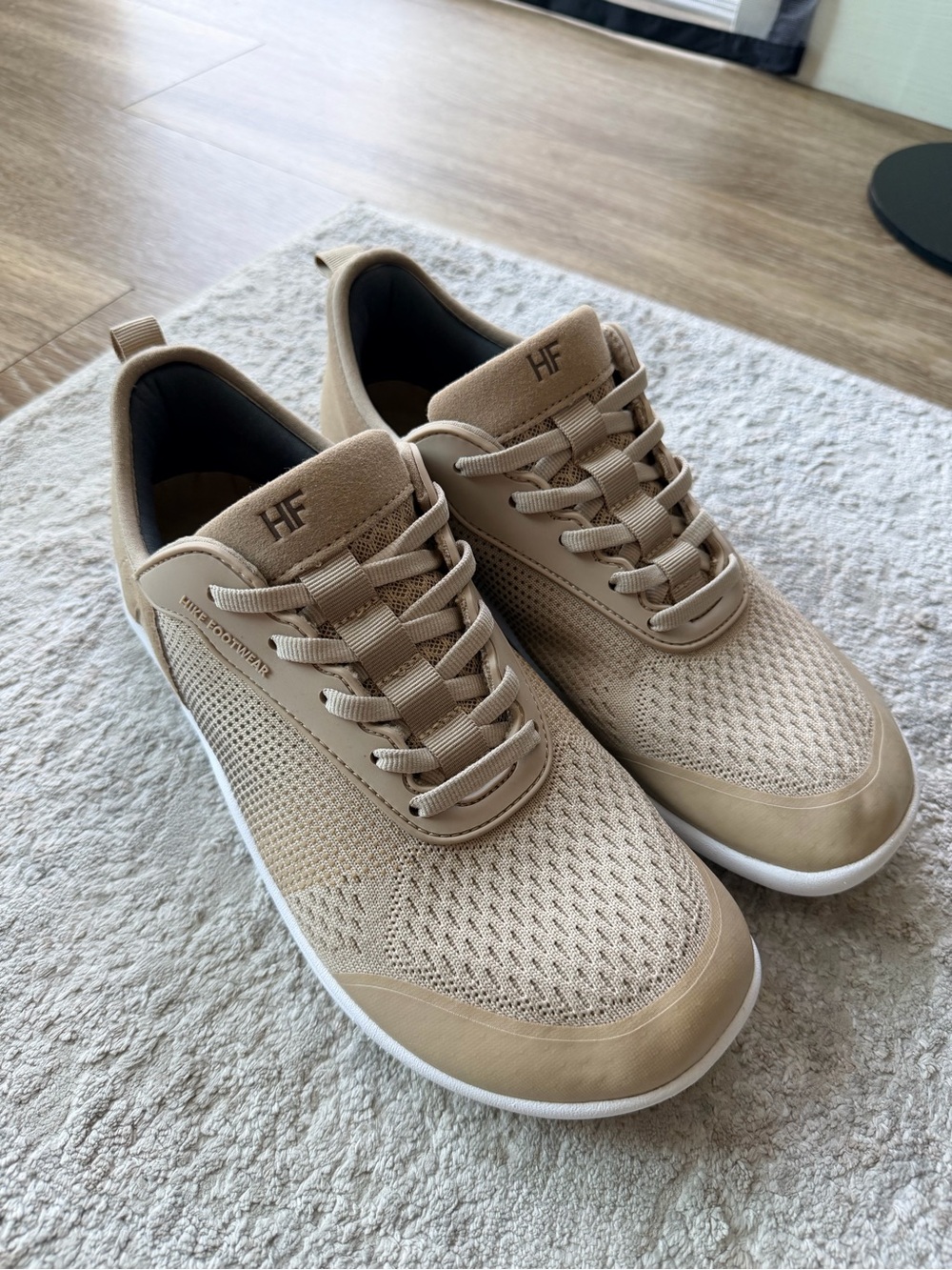 HIKE FOOTWEAR Healthy Freedom Barefoot Shoes Beige Men 8-8.5 Women 10-10.5
